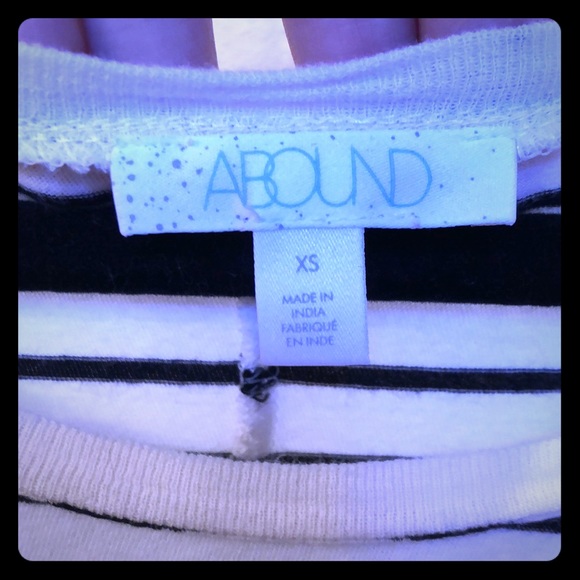 ABOUND Blk/Wht Striped Tunic Top - Picture 4 of 5